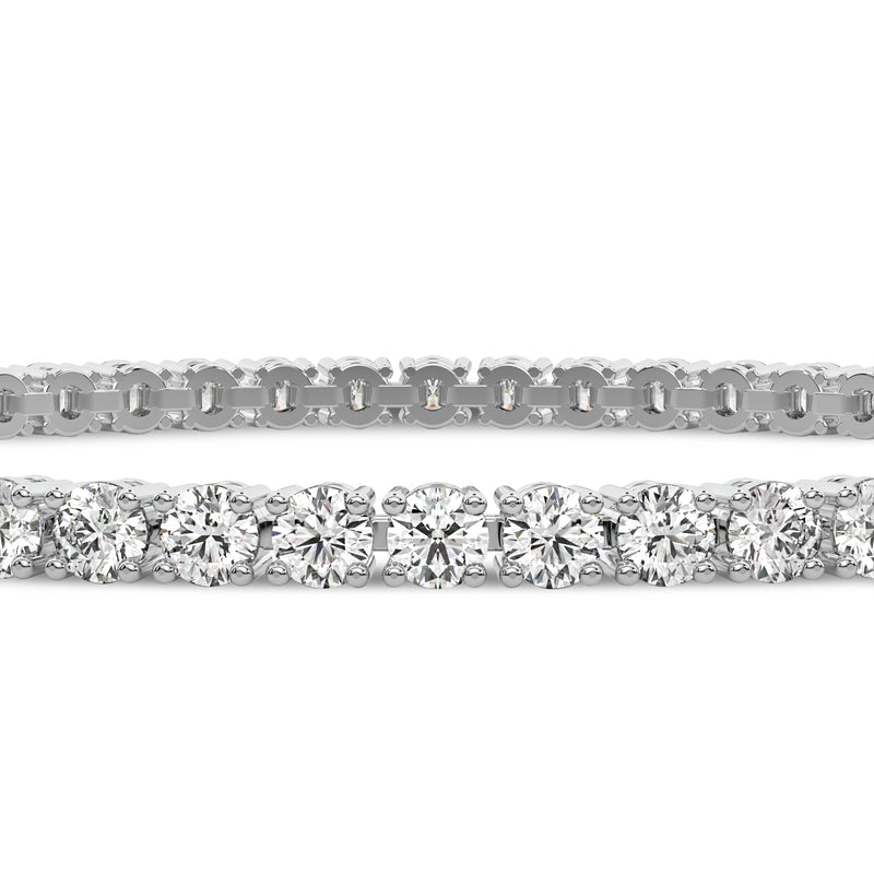Certified Lab Grown Diamond Platinum 4 Prong Round Tennis Bracelet 7 ctw
