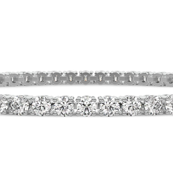 Certified Lab Grown Diamond Platinum 4 Prong Round Tennis Bracelet 3 ctw