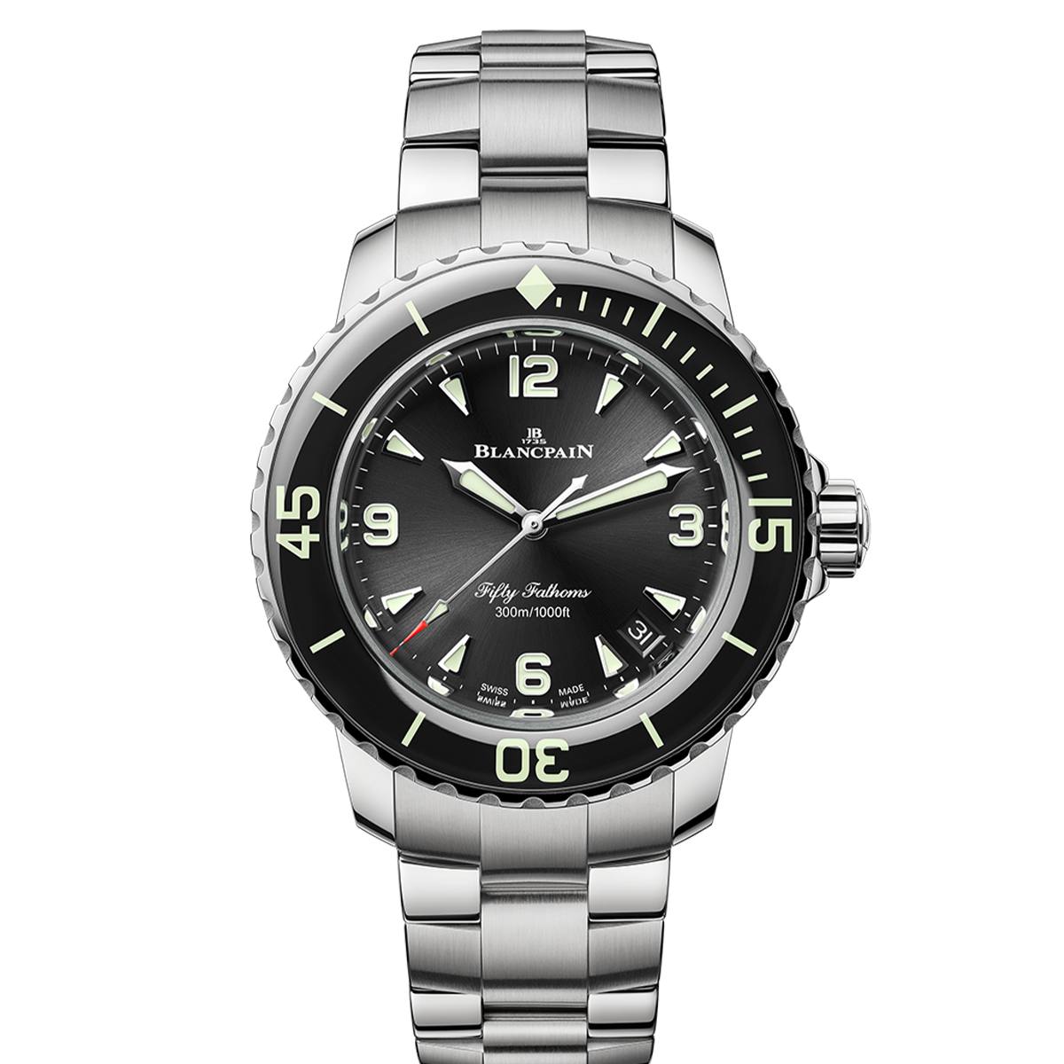 Blancpain Fifty Fathoms Steel Black 38mm Soldier shot