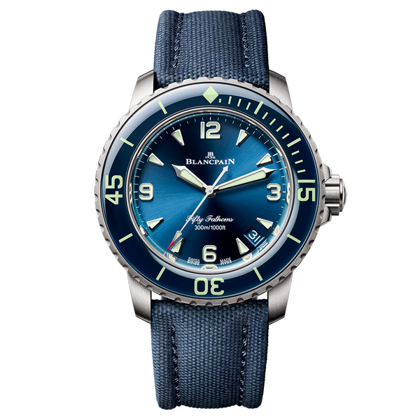 Front View of Blancpain Fifty Fathoms Automatique Titanium 42mm