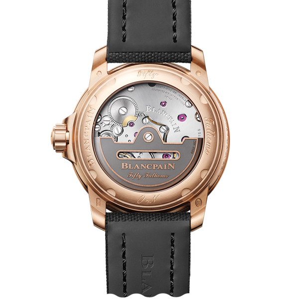Blancpain Fifty Fathoms Automatique Rose Gold sailcloth Strap 42mm movement