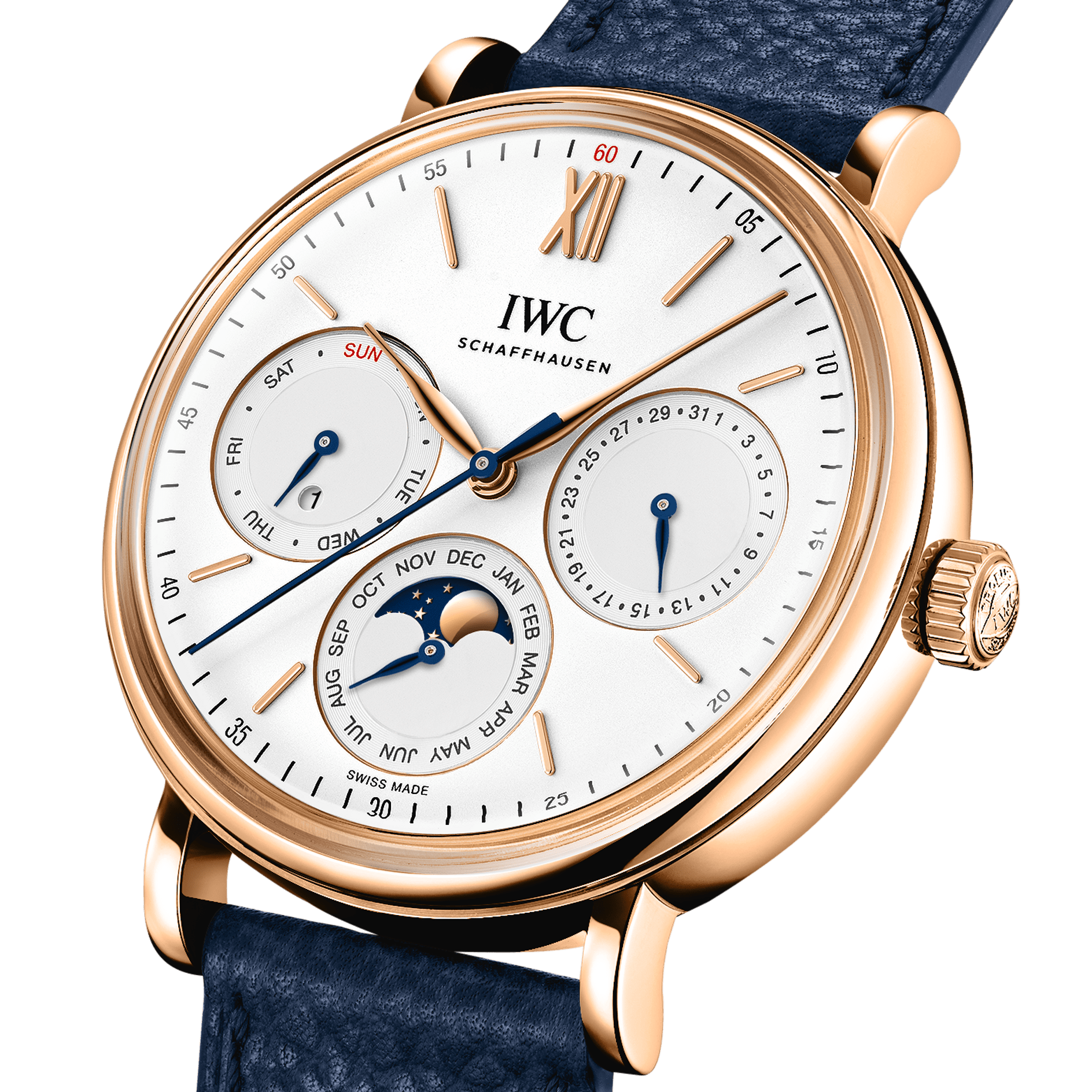 Dial view of IWC Portofino Perpetual Calendar IW344602