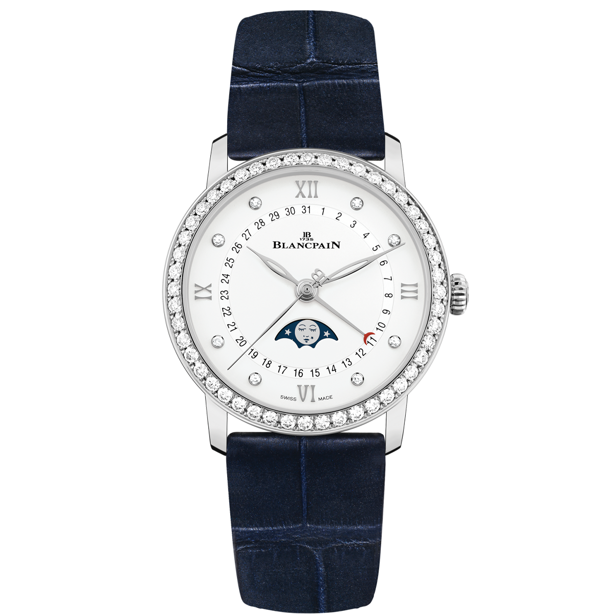 Blancpain Villeret Ladies Quantième Phases de Lune Steel soldier shot