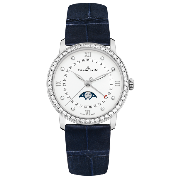 Blancpain Villeret Ladies Quantième Phases de Lune Steel soldier shot