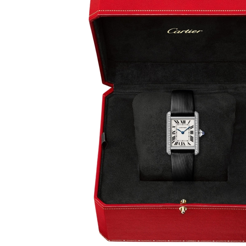 Cartier Tank watch in signature red display box.
