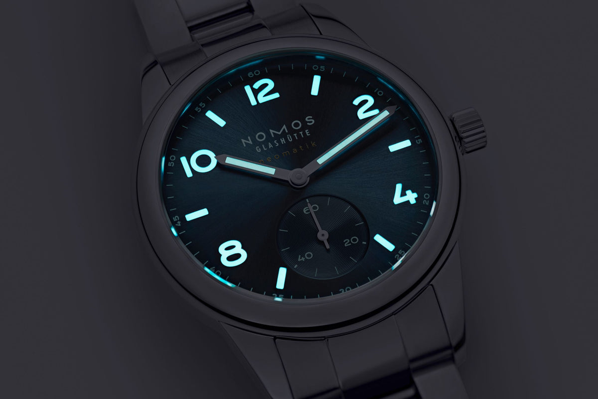 NOMOS Glashütte Club Sport Neomatik Polar Automatic 37mm Blue 747 luminous hands/markers