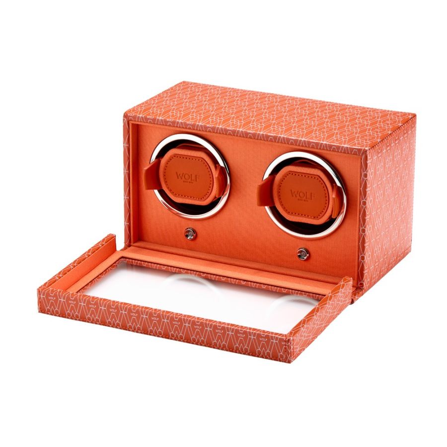 Open View of Wolf 1834 Signature Double Watch Winder 770239