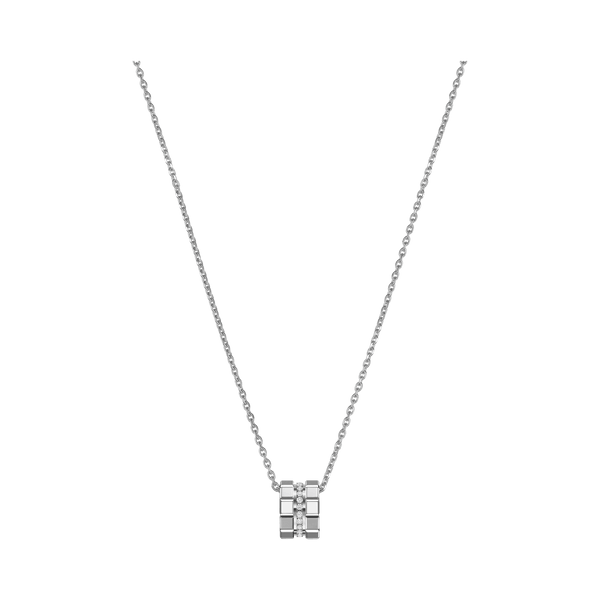 Ice Cube White Gold Diamond Necklace