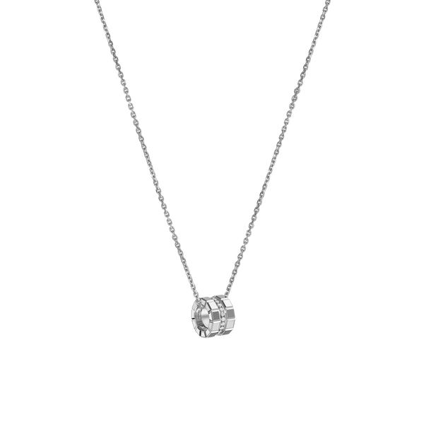 Ice Cube White Gold Diamond Necklace