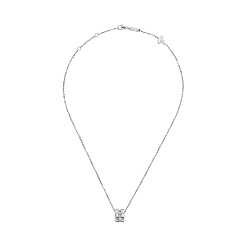 Ice Cube White Gold Diamond Necklace