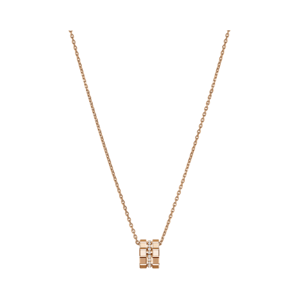 Ice Cube Rose Gold Diamond Pendant