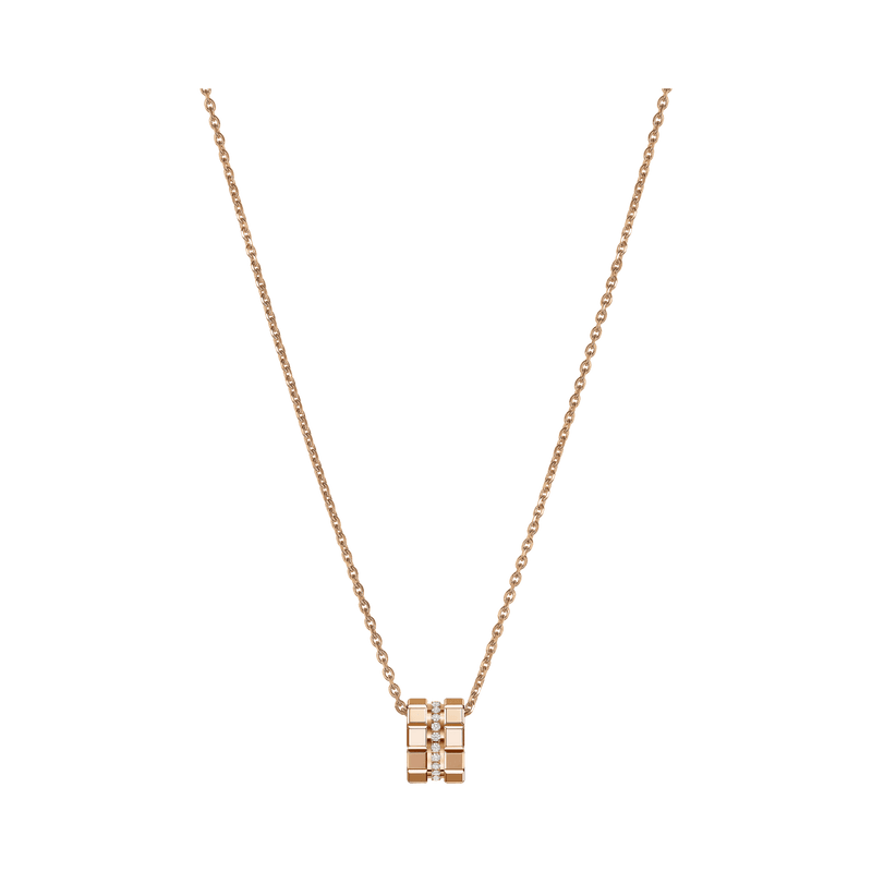 Ice Cube Rose Gold Diamond Pendant
