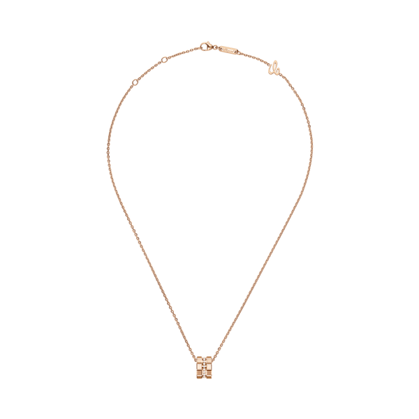 Ice Cube Rose Gold Diamond Pendant