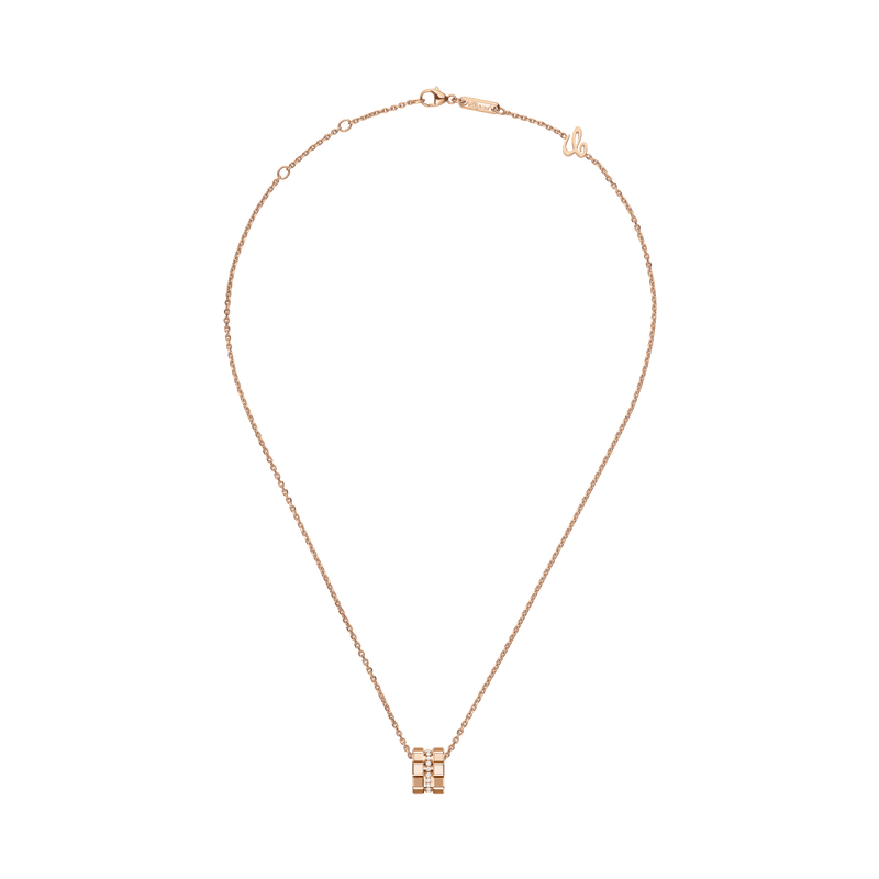 Ice Cube Rose Gold Diamond Pendant