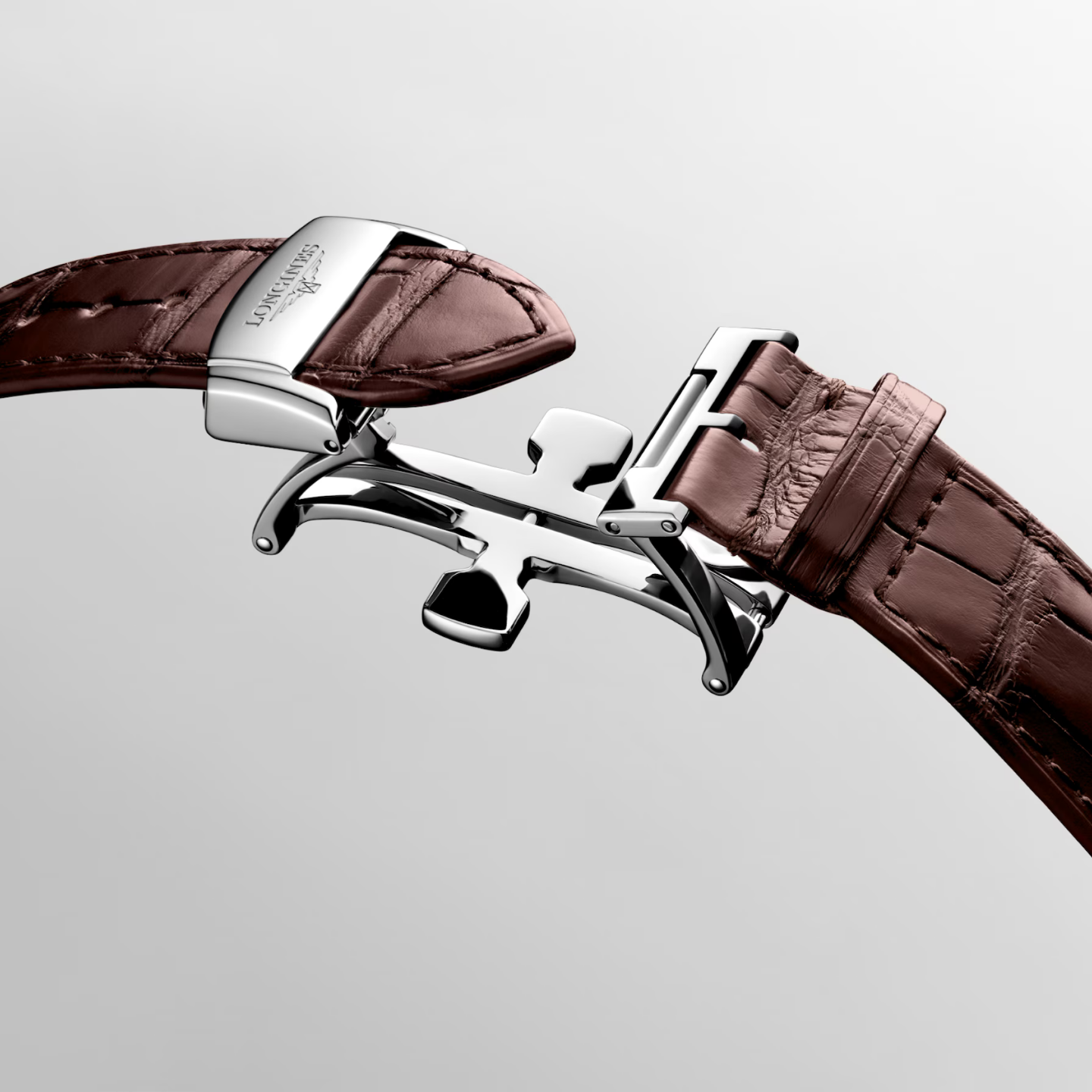 Open Strap View of Longines Master Collection Chrono Monopusher Ivory L29604782