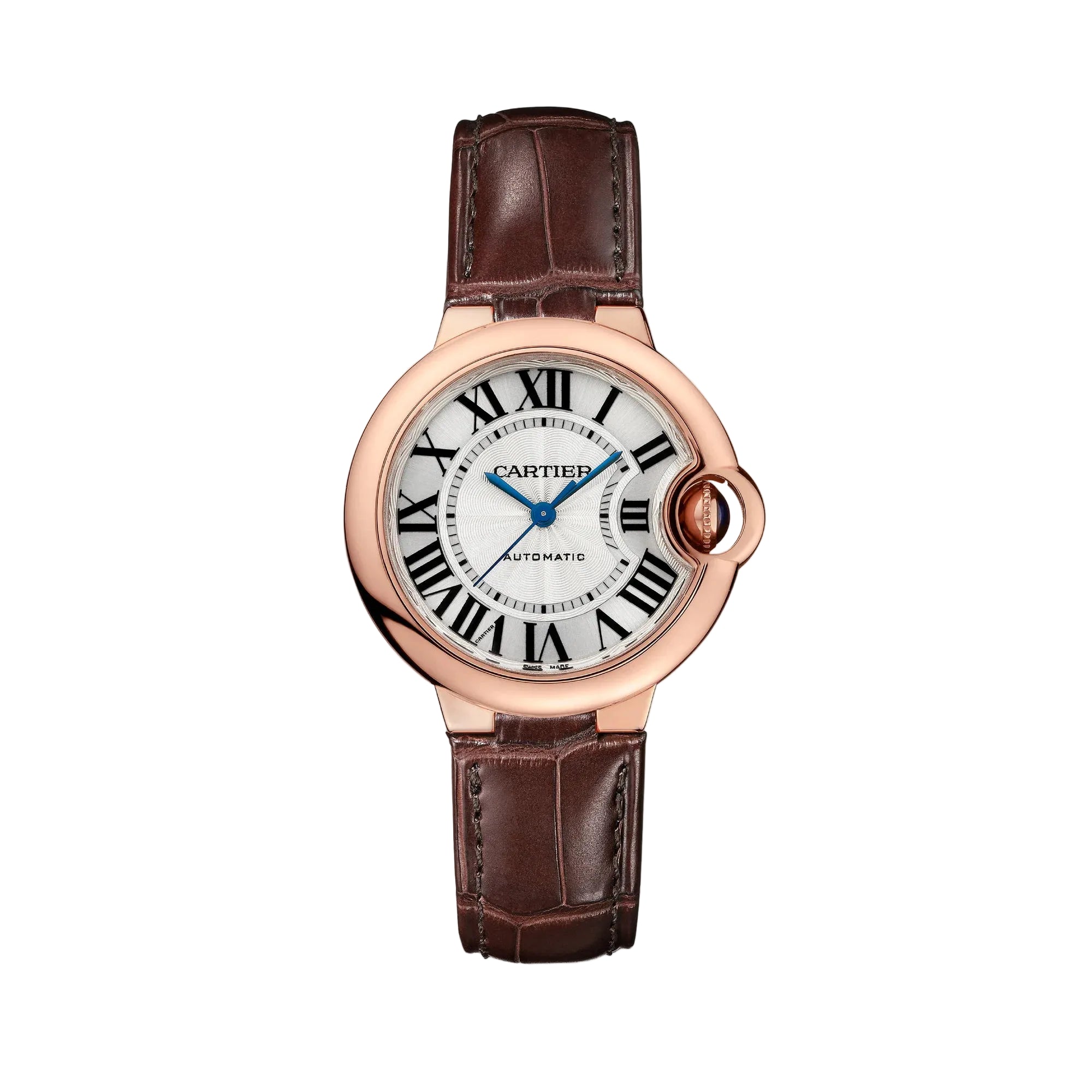 Front view of Cartier Ballon Bleu Rose Gold 33mm W6920097