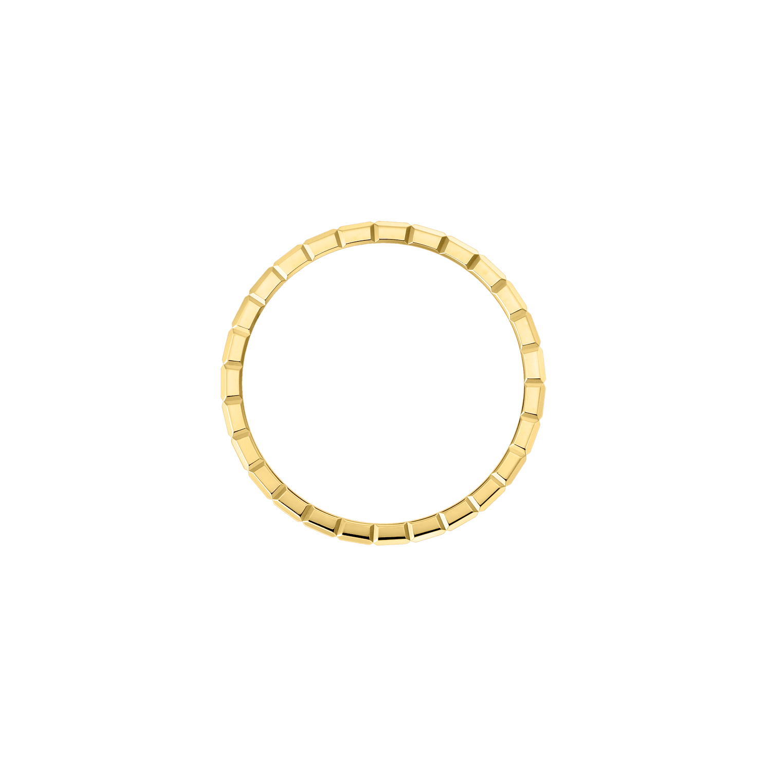 Ice Cube Pure Half-Set Ring (Yellow Gold)