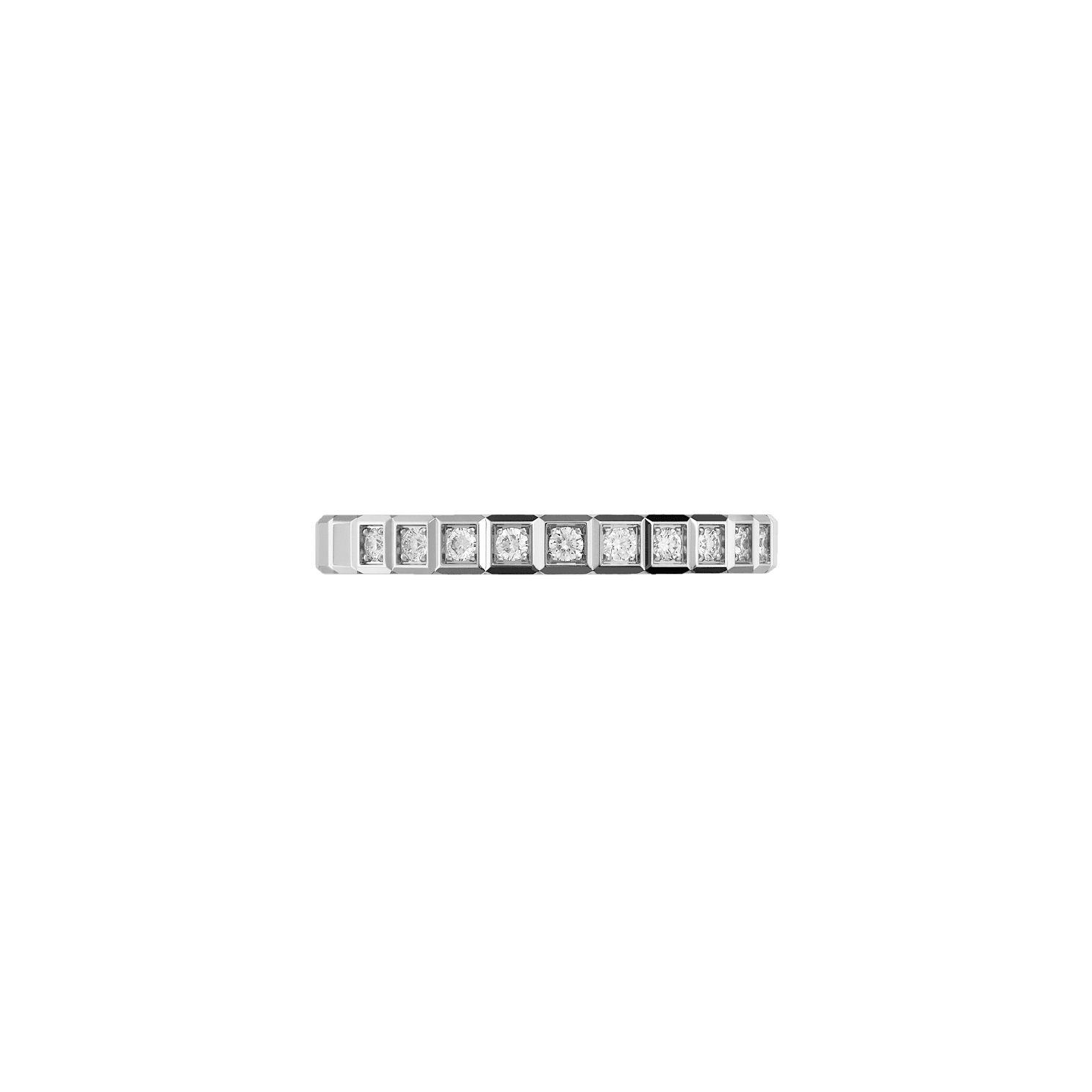 Ice Cube Pure Half-Set Ring (White Gold)