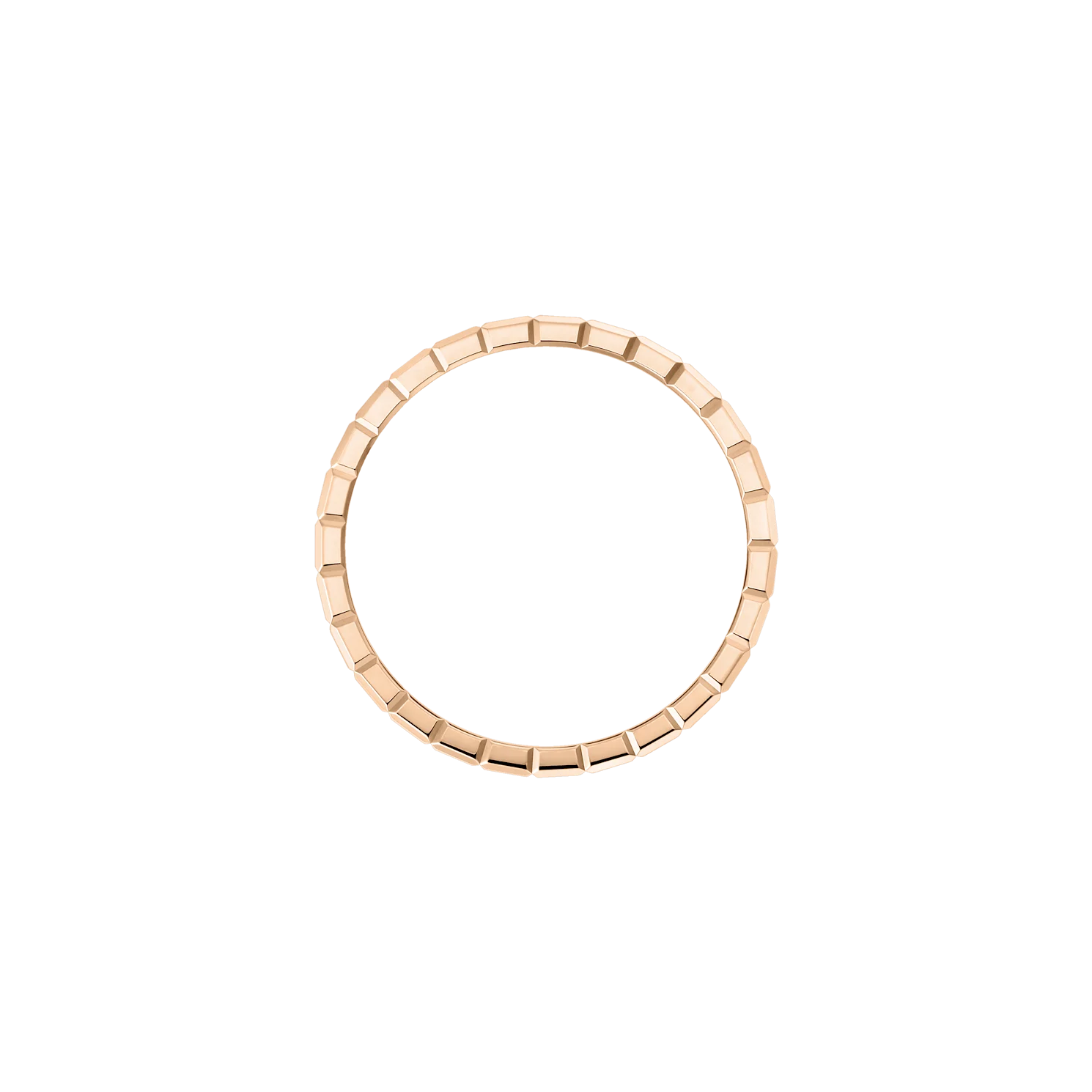 Side View of Chopard Ice Cube 1 Diamond Rose Gold Ring 827702-5228