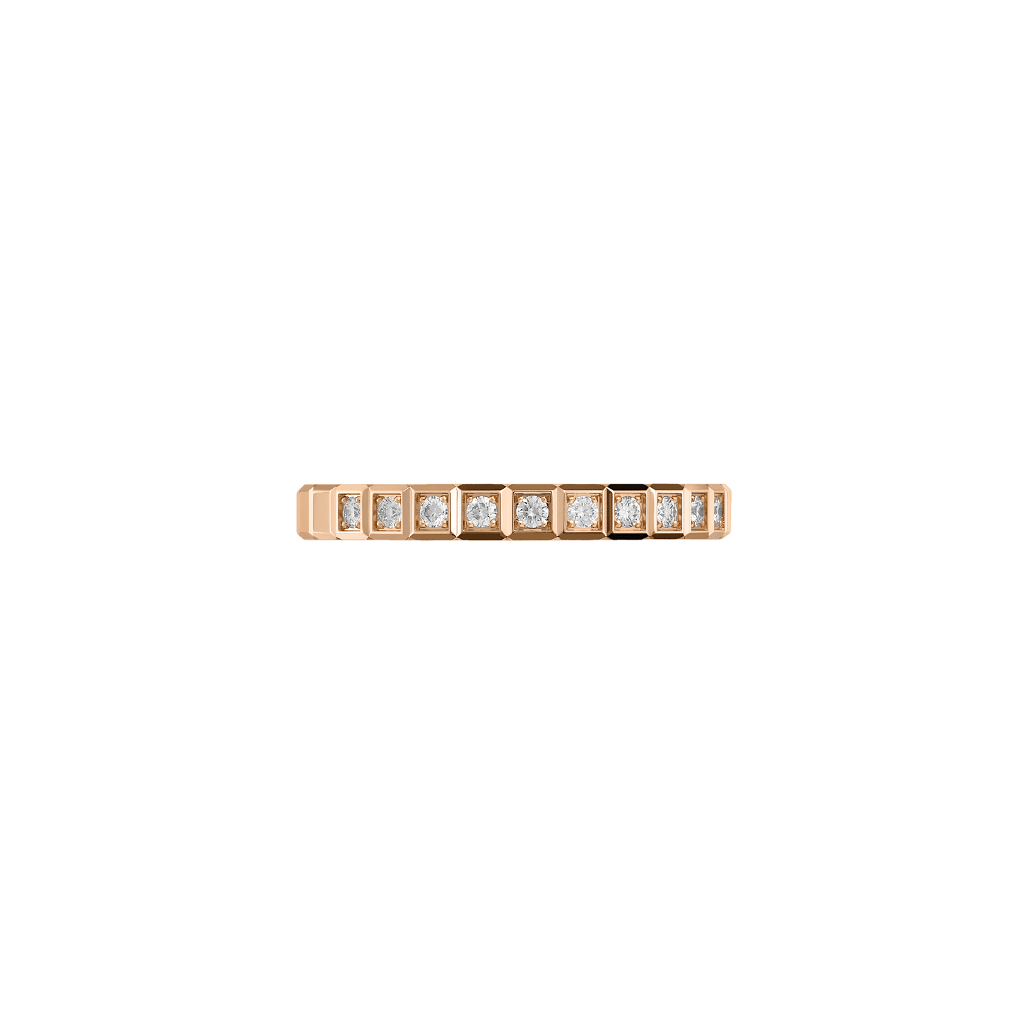 Ice Cube Pure Half-Set Ring (Rose Gold)