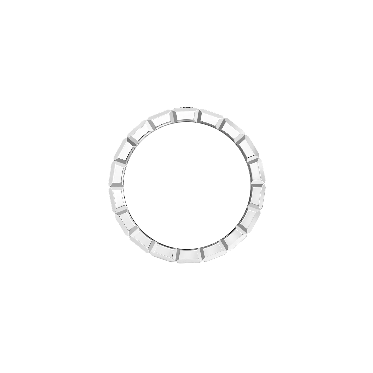 Side View of Chopard Ice Cube 1 Diamond White Gold Ring 829834-1068