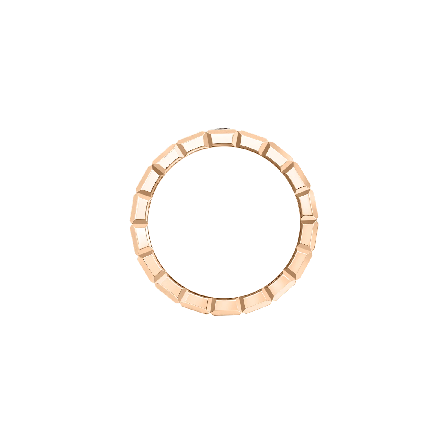 Side View of Chopard Ice Cube 1 Diamond Rose Gold Ring 829834-5076