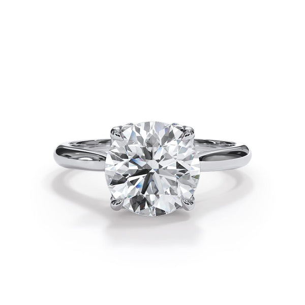 Pave Tulip Cathedral Engagement Ring