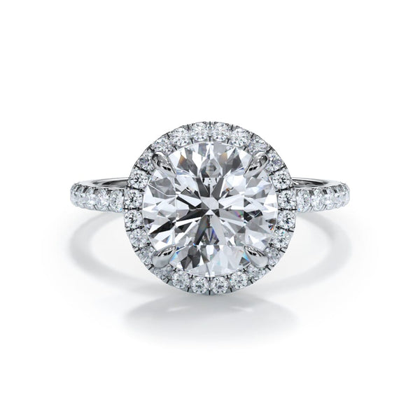 Pave Halo With Shank Diamond