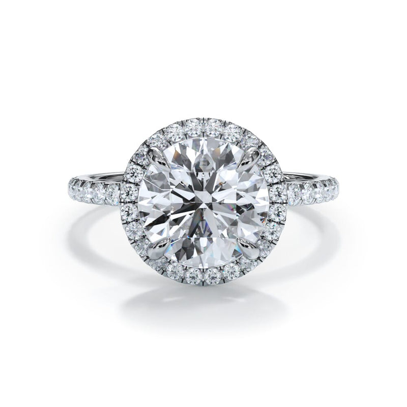 Pave Halo With Shank Diamond