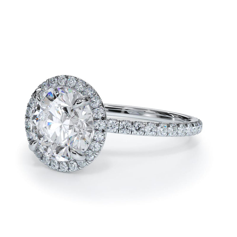 Pave Halo With Shank Diamond