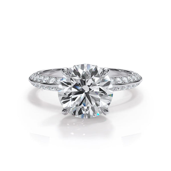 Pave Knife Edge Flower Basket Setting