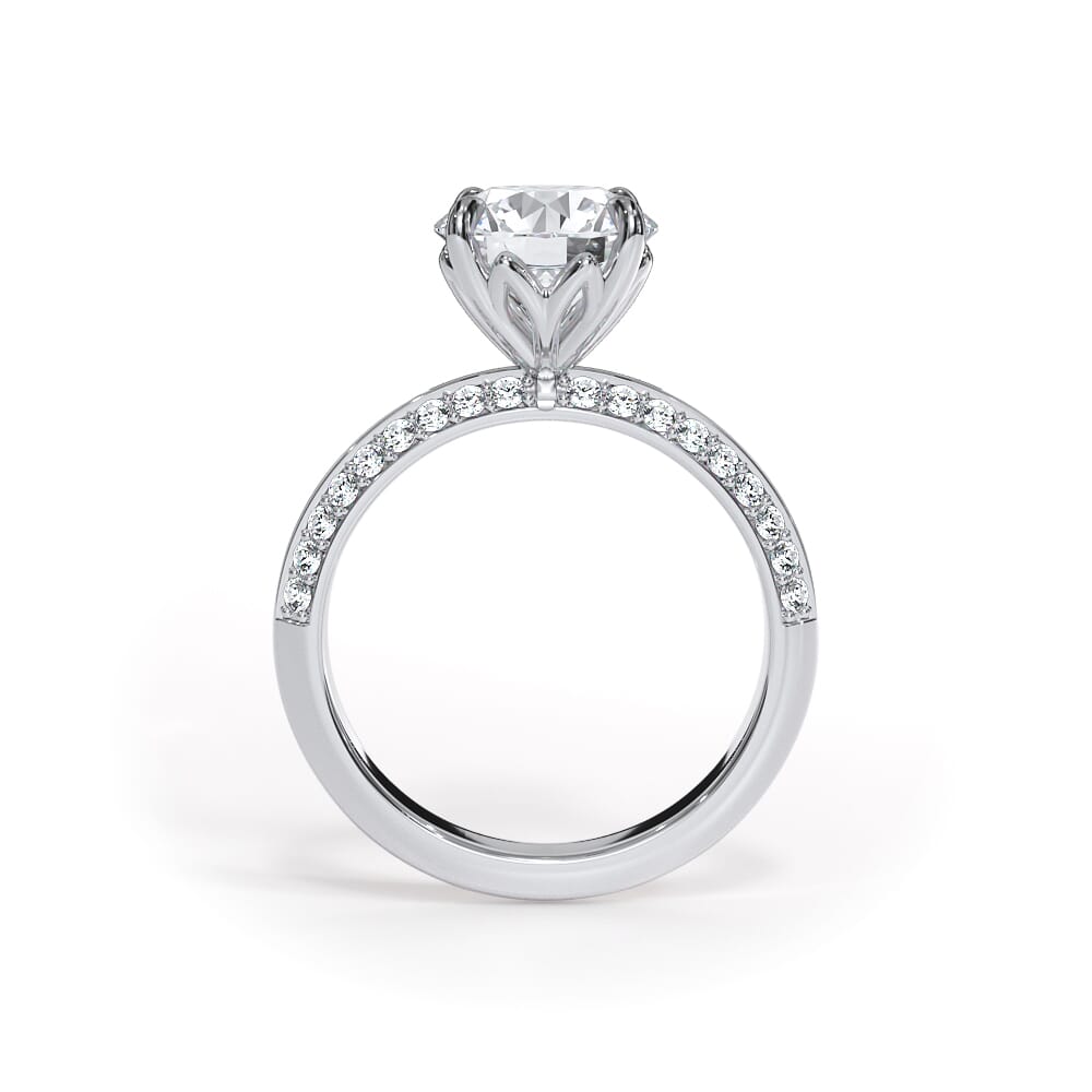 Pave Knife Edge Lotus Basket