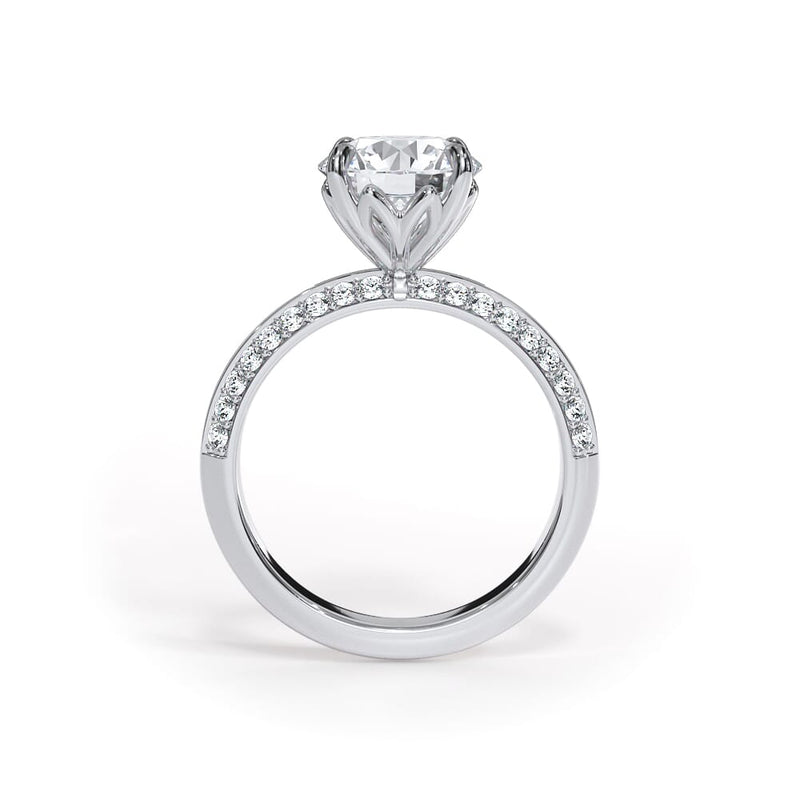 Pave Knife Edge Lotus Basket