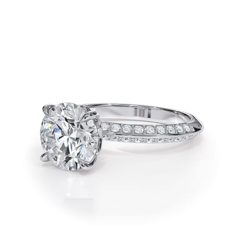 Pave Knife Edge Lotus Basket