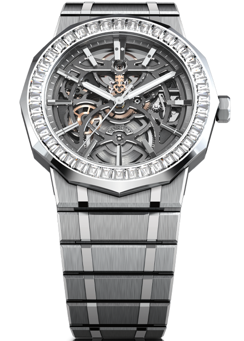 Corum Admiral 39mm Automatic Titanium Skeleton Baguette Diamonds A39.232.GZ0.1G