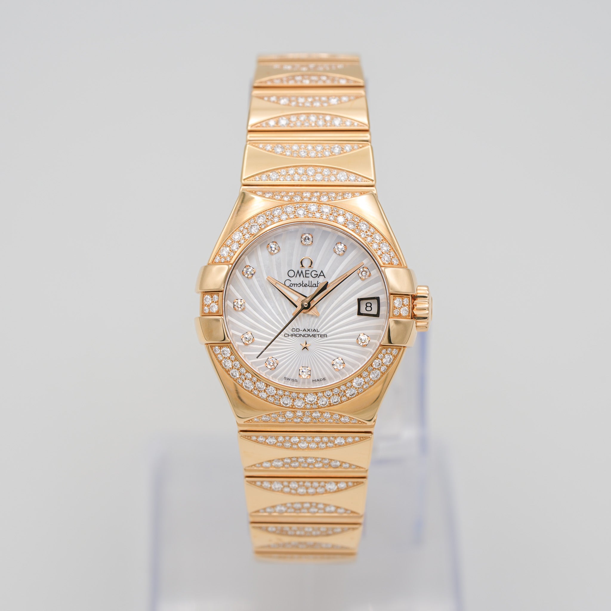 Omega 123.55.27.20.55.003 Constellation Co-Axial 27mm Diamonds Watch dial