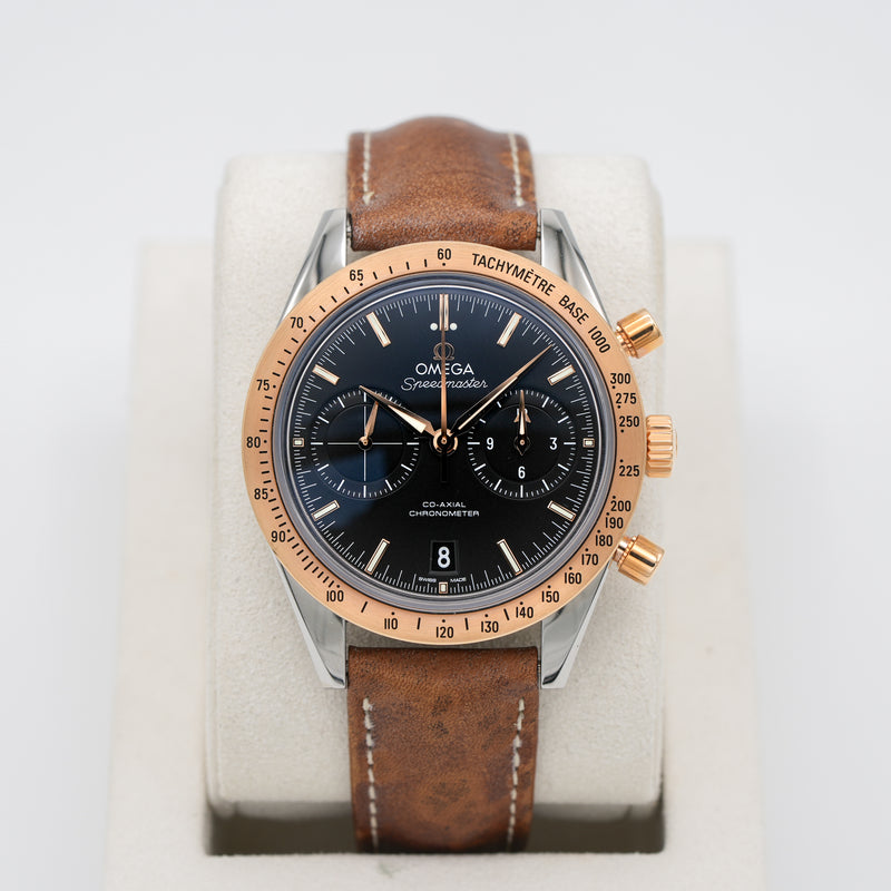 Omega Speedmaster '57 Omega Co-Axial Chronograph 331.22.42.51.01.001 dial shot Carat Co 