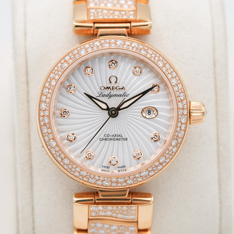 OMEGA 425.65.34.20.55.005 Omega De Ville Ladymatic Co-Axial 34mm Diamonds Watch dial 2