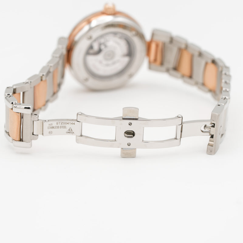 Omega 425.25.34.20.55.004 De Ville Ladymatic Co-Axial 34mm Diamonds Watch clasp opened