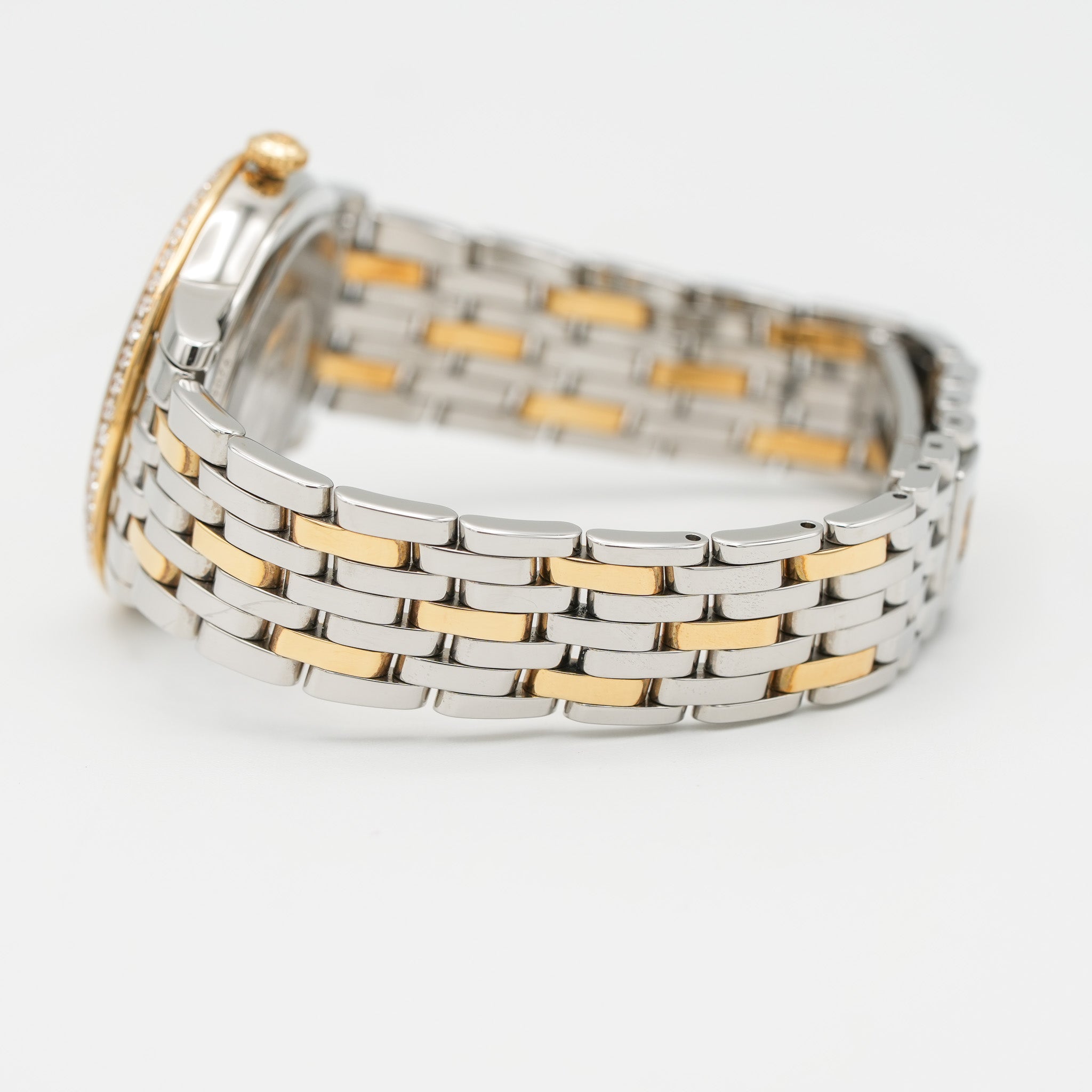 Omega De Ville Prestige Butterfly Quartz 32.7 mm Gold and Steel 424.253.360.58.001 bracelet 2