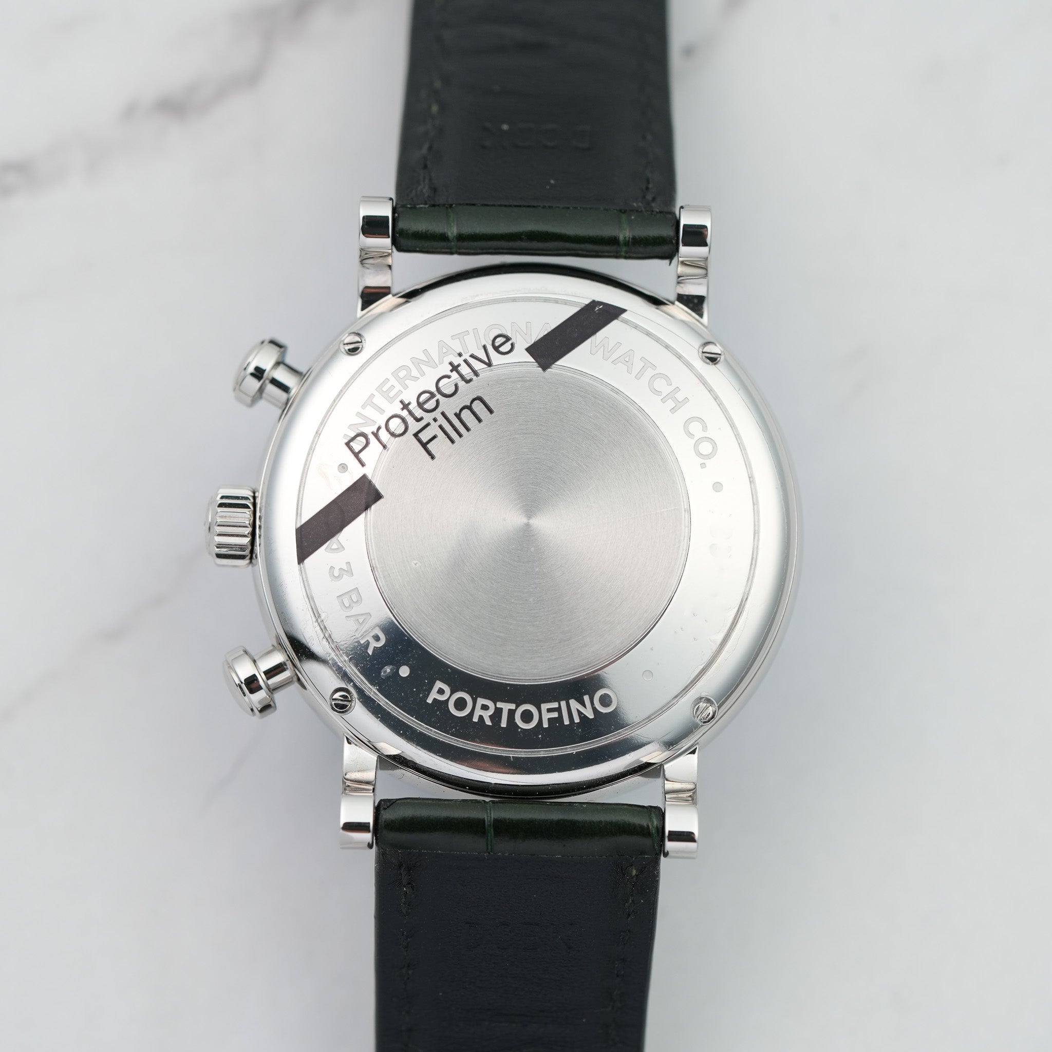 IWC IW391405 Portofino Chronograph 39 Green Dial Steel Watch caseback