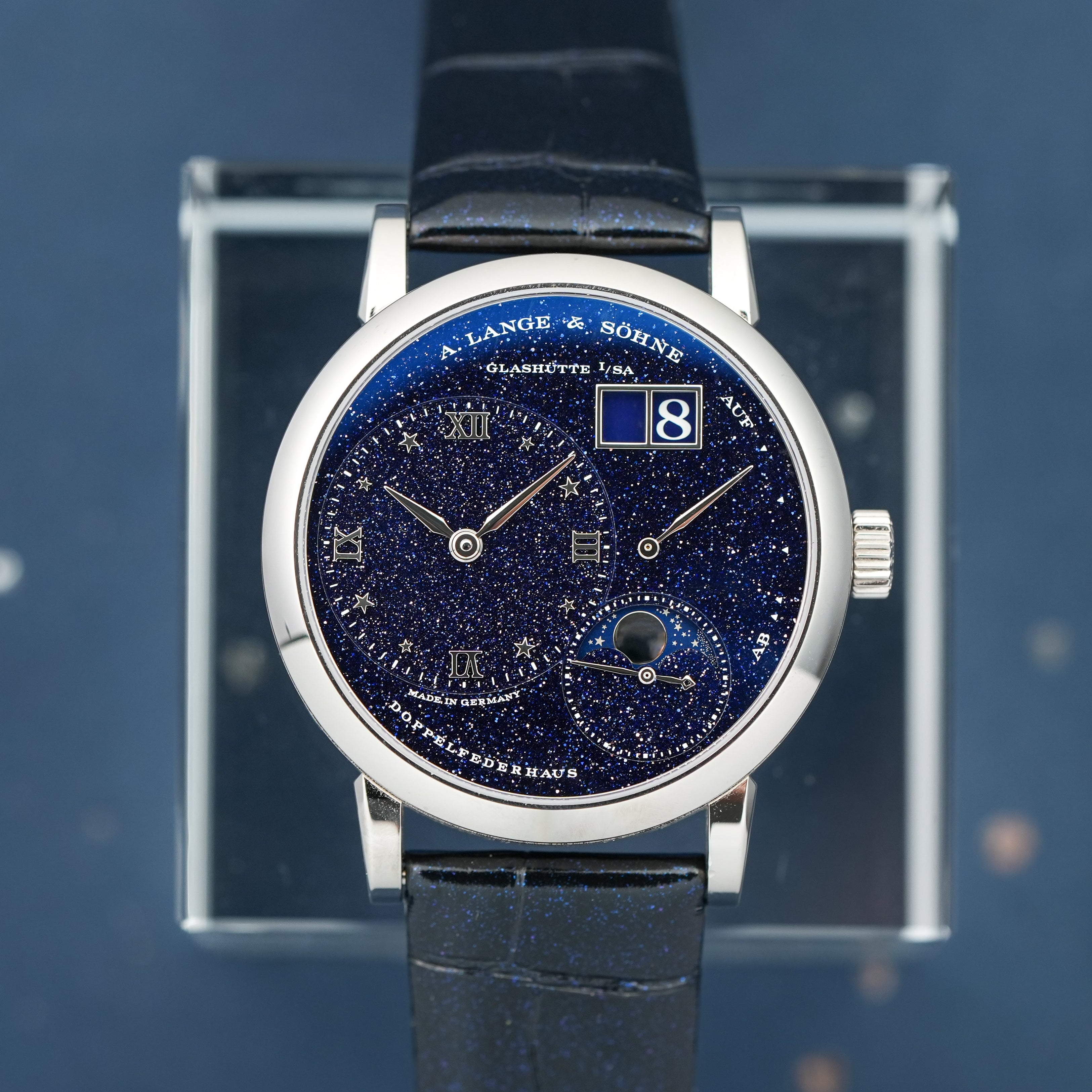 2024 A. Lange & Söhne Little Lange 1 Moonphase Aventurine close up