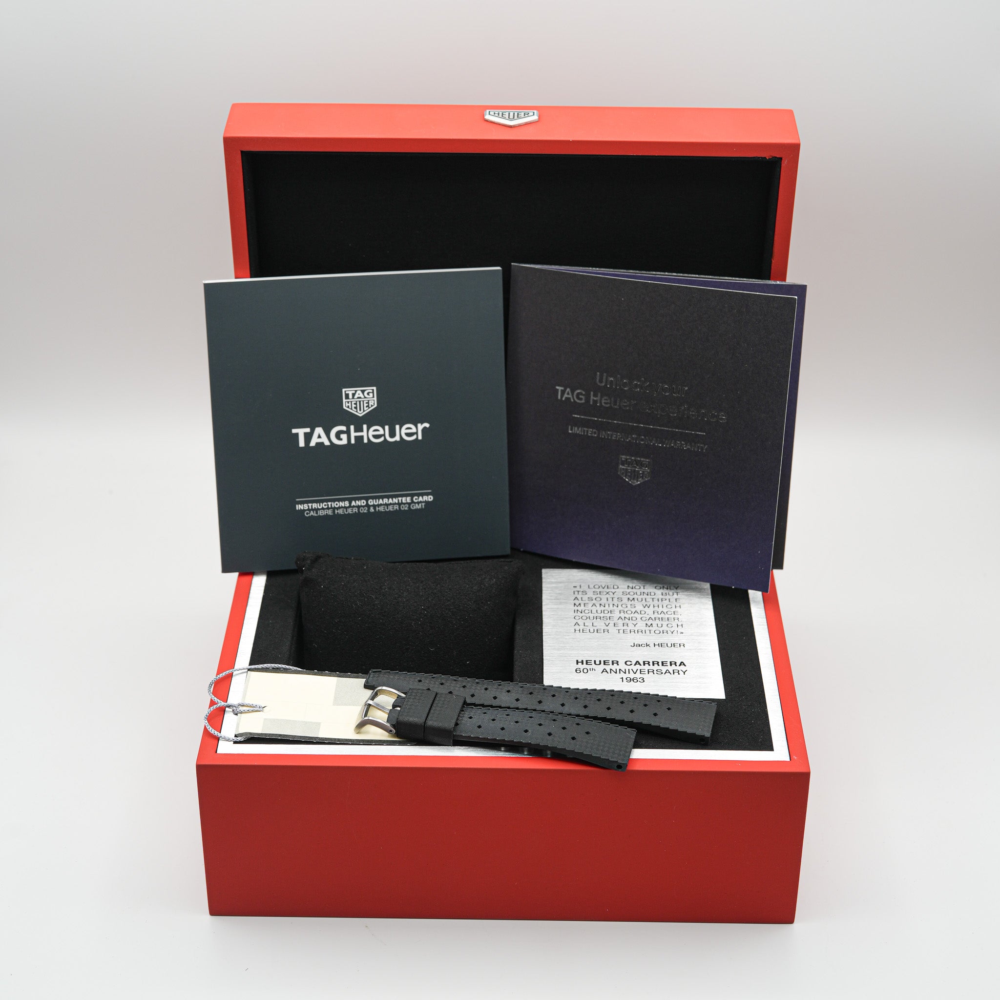 2023 Tag Heuer Carrera Calibre Heuer 02 Panda Chronograph box and accessories