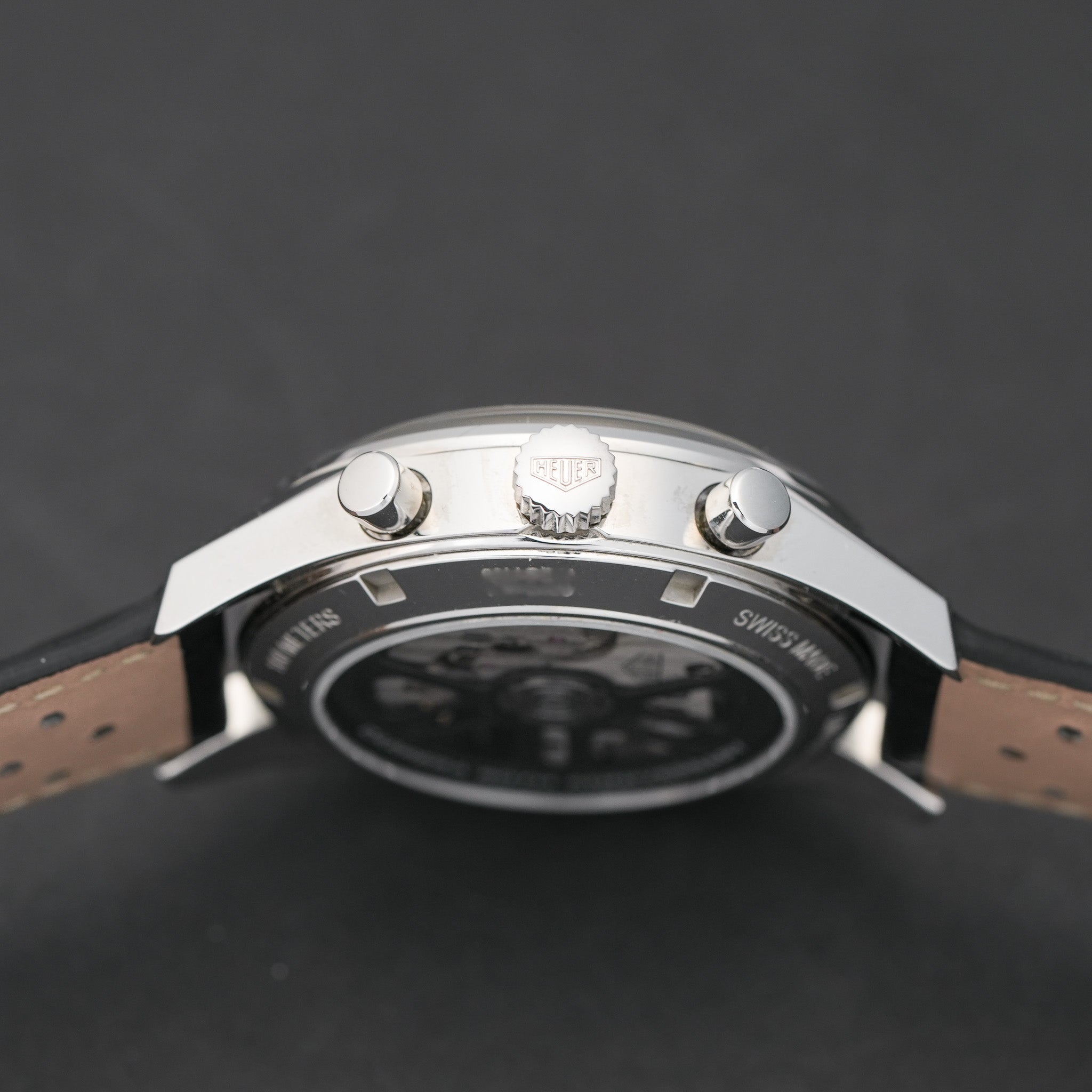 2023 Tag Heuer Carrera Calibre Heuer 02 Panda Chronograph crown and pushers