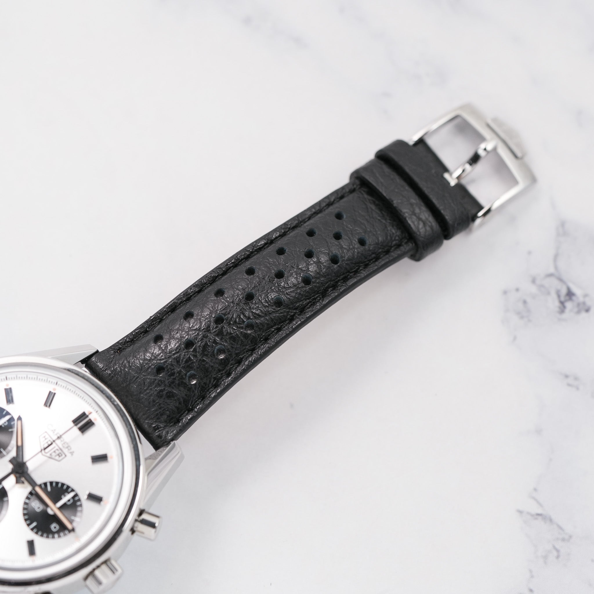 2023 Tag Heuer Carrera Calibre Heuer 02 Panda Chronograph strap top