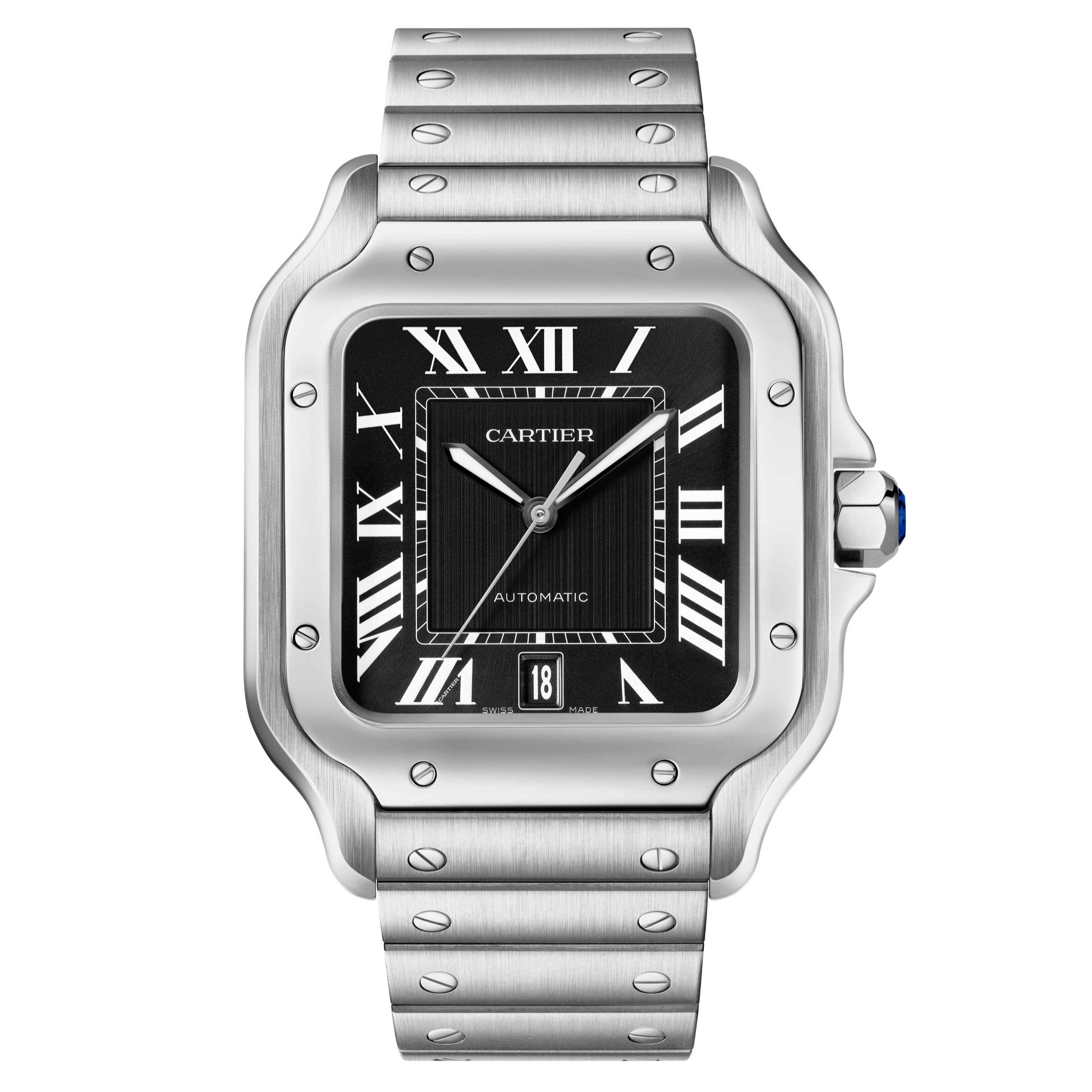 WSSA0096 | Cartier Santos de Cartier Large Model Black Dial