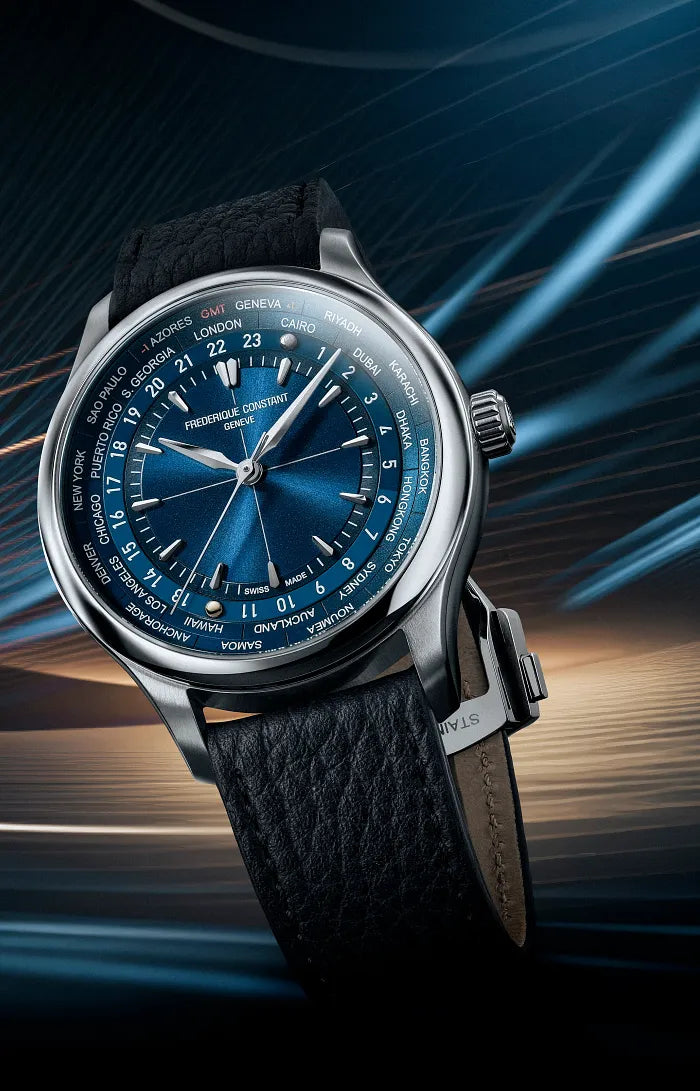 Frederique Constant Limited Edition Manufacture Classic Worldtimer Blue 40mm FC718N4H6 product shot