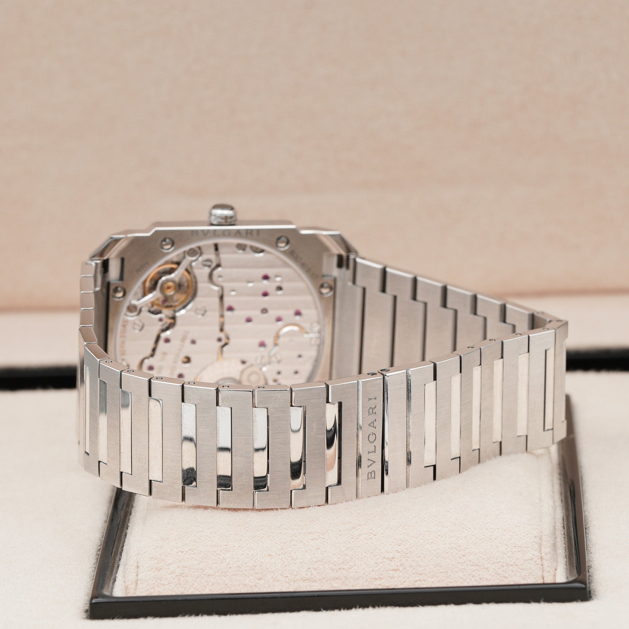 BVLGARI 103431 Bulgari Octo Finissimo Automatic Blue Dial Stainless Steel 40mm Watch clasp