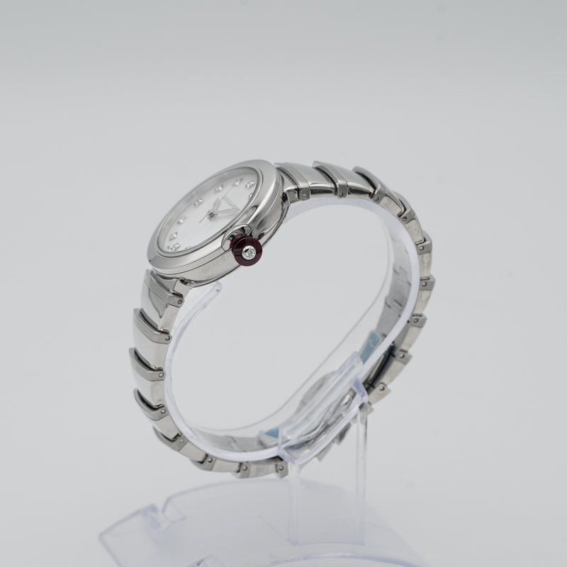 FINAL SALE | BVLGARI 102199 Bulgari Lvcea Automatic Stainless Steel Automatic Watch crown
