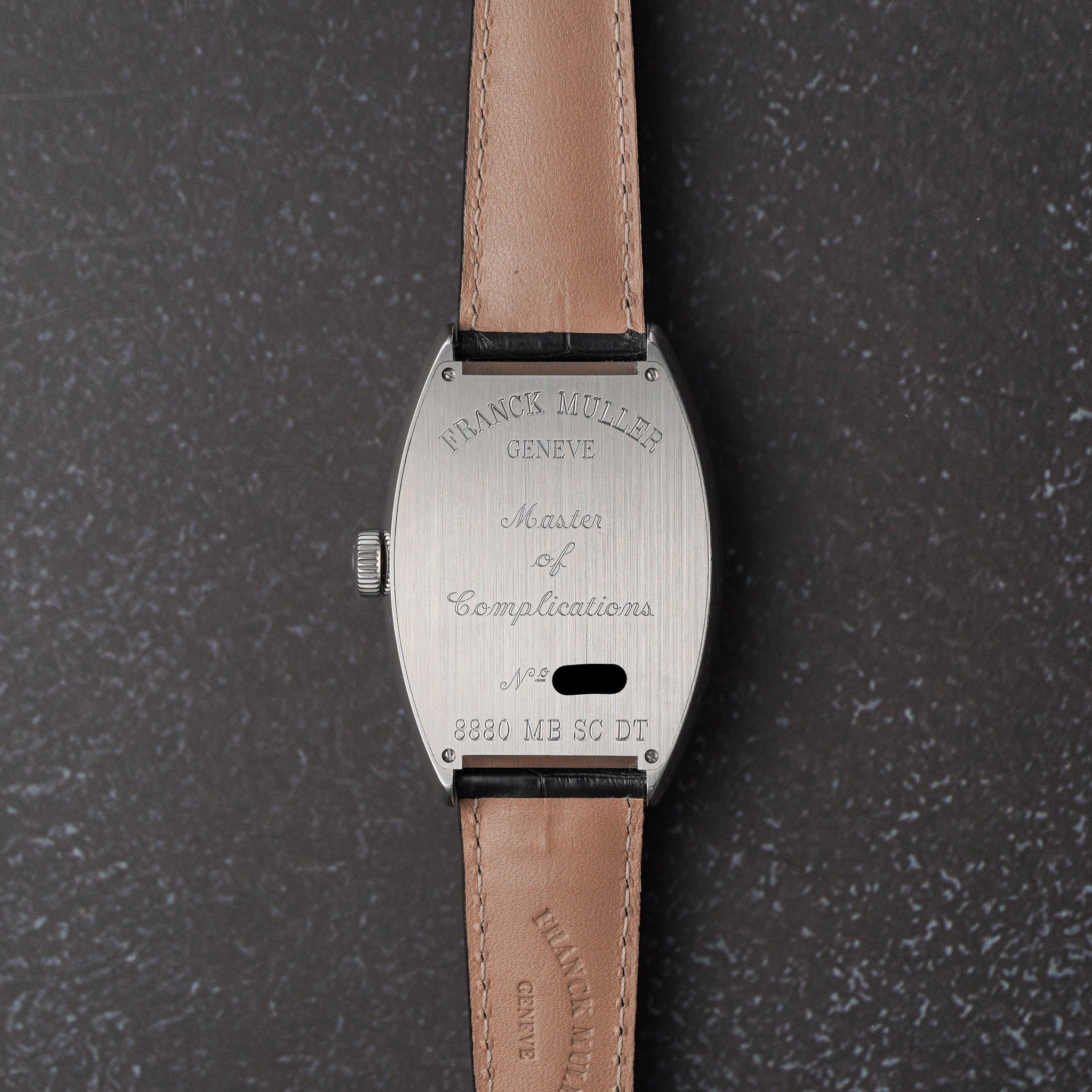 Franck Muller 8880MBSCDTACE Cintree Curvex Master Banker Automatic Date Stainless Steel Watch caseback